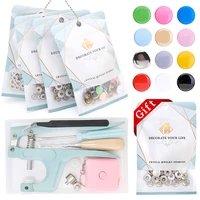 snap buttons fasteners tool set silver button snaps pliers press studs leather snaps for clothesjacketsjeans wearsbag