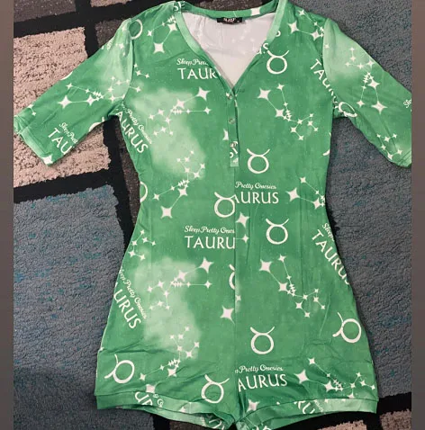 

2020 New Constellation series Romper Women Jumpsuit Bodycon Printed Playsuit Homwear Summer Pajamas Tracksuit Casual Bodysuit