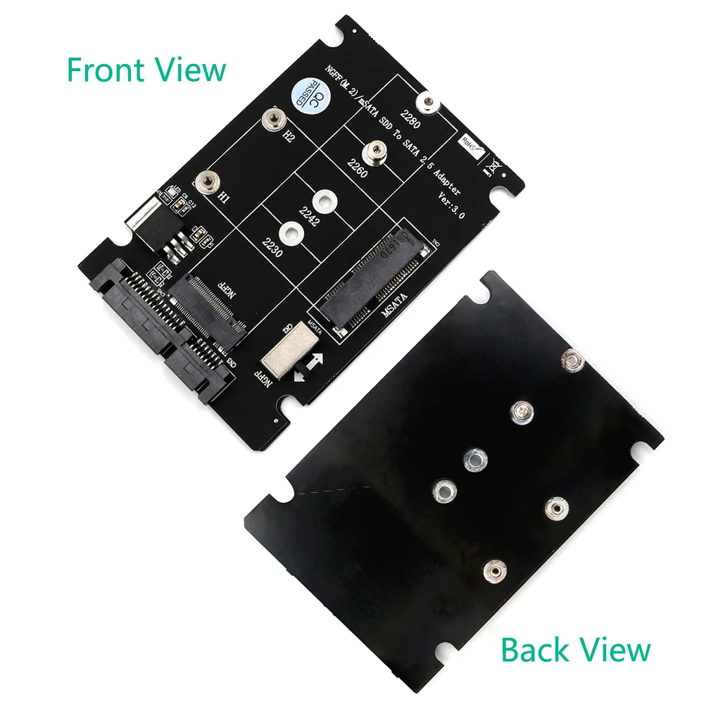 HL M.2 NGFF или mSATA SSD SATA 3,0 адаптер конвертер Поддержка карт 2230/2242/2260/2280+ Мощность светодиодный