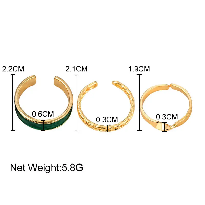 

Flatfoosie Punk Rings Set Gold Silver Color Metal Round Geometric Opening Index Finger Rings Women Fashion Simple Jewelry Gift
