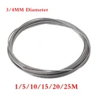 Трос рыболовный, 3 мм4 мм, диаметр 1510152025 м, из нержавеющей стали 304, мягкий, 7 х7