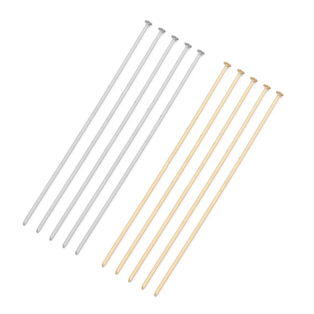 100 шт./лот нержавеющая сталь золотой серебряный тон плоская головка штырь 15 20 25 30 35