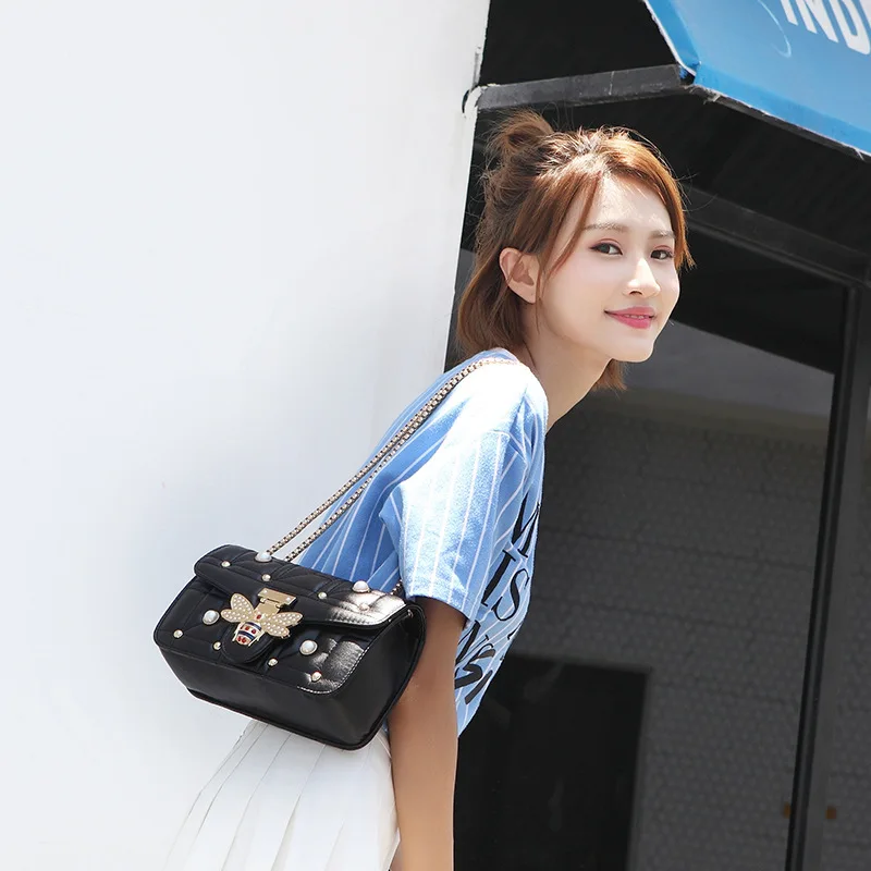 2019 брендовая дизайнерская женская сумка на плечо с цепью ремень клапаном женские