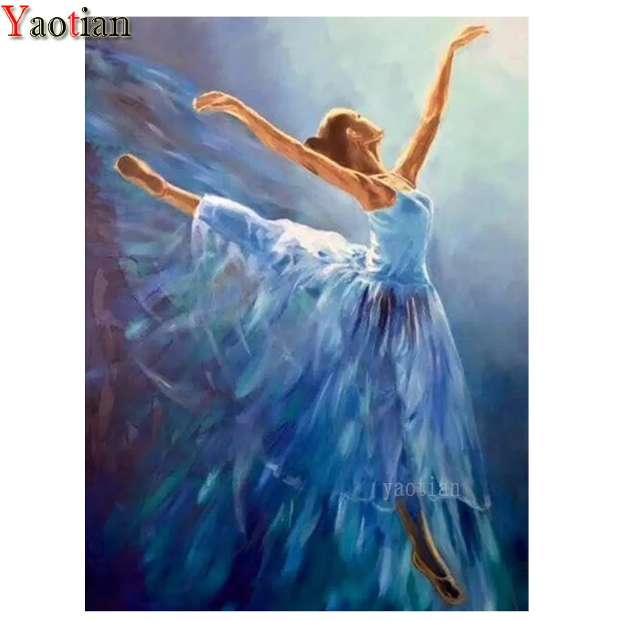 

Алмазная живопись 5D балерина Танцующая вышивка крестиком набор «сделай сам» Алмазная мозаика вышивка ручной работы Полная работа Квадратн...