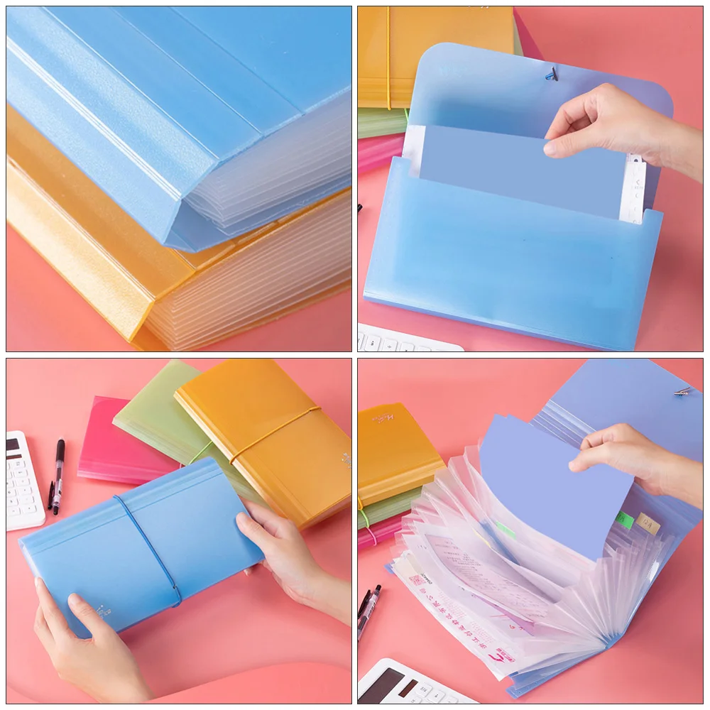 

2pcs Expandable Ticket Holder Check Bill Folder Document Holder