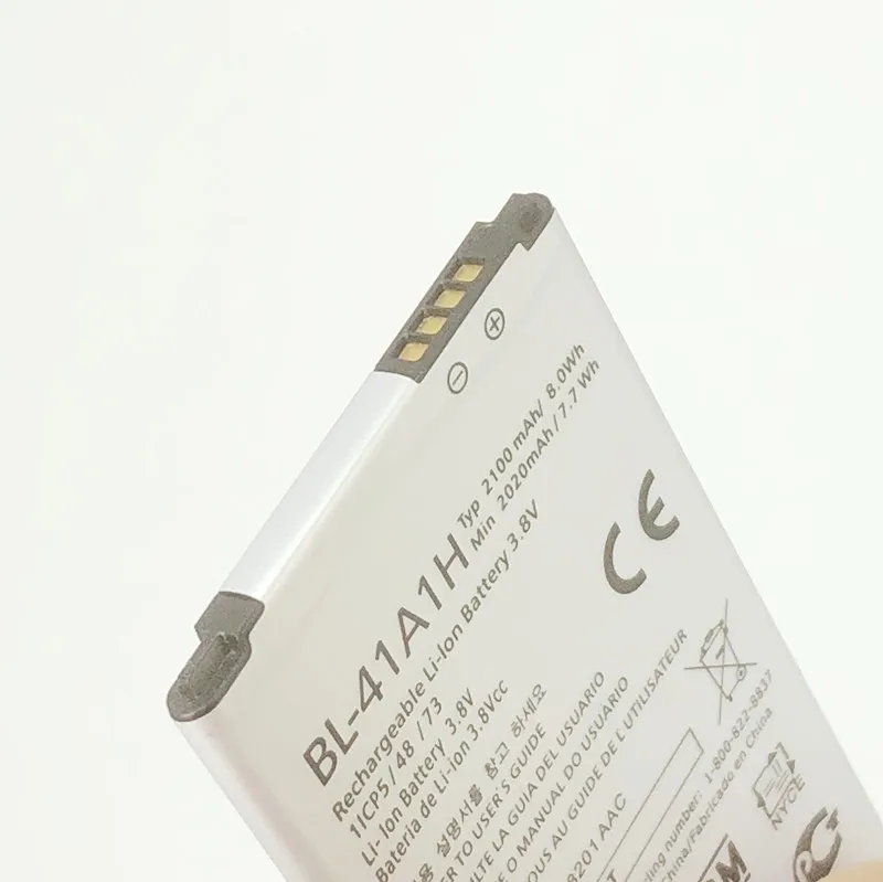 

New 2100mAh BL-41A1H Replacement Battery For LG Optimus F60 MS395 D390N Tribute VS810PP Transpyre LS660 BL41A1H