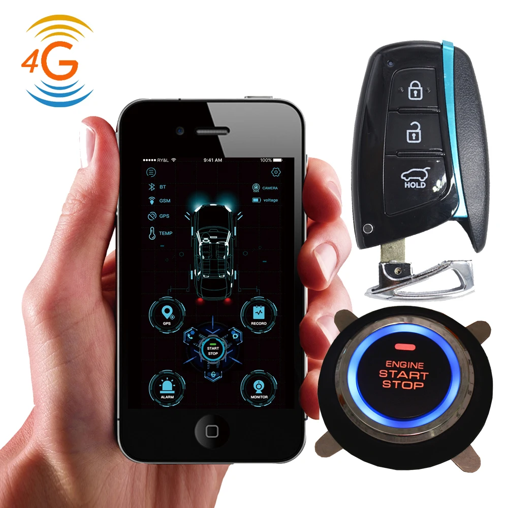 Cardot 4G gps gsm pke умный БЕСКЛЮЧЕВОЙ вход удаленный стартер двигатель старт стоп автосигнализации