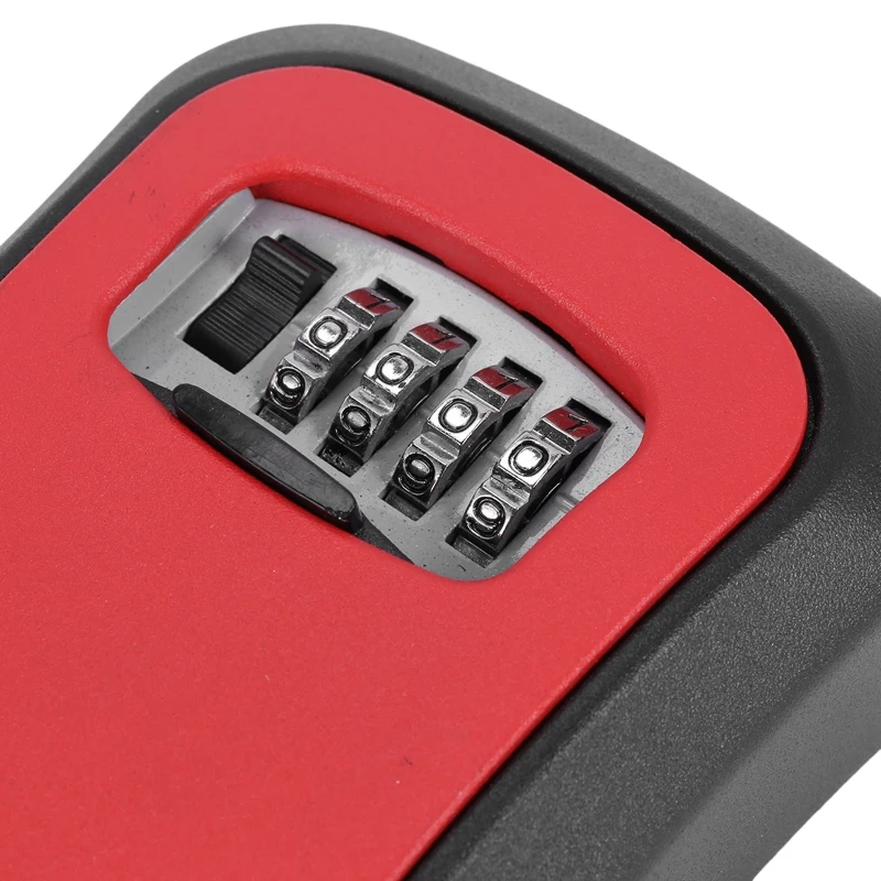 

Password Key Lock Box Wall Mounted Zinc Alloy Key Box Weatherproof 4 Digit Combination Key Storage Lock Box