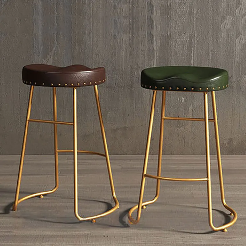 Барный стул в скандинавском стиле приставка для дома ретро из золотистого железа