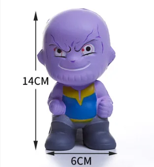 Thanos Супер герой мягкий каваи Jumbo мультфильм принцесса девочка медленно поднимающийся торт Единорог Ароматические антистрессовые игрушки для детей - Цвет: Thanos
