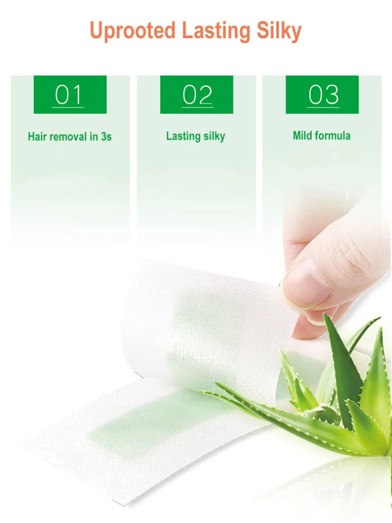 24 шт. восковые полоски для удаления волос с лица ног губ бровей рук тела | Красота