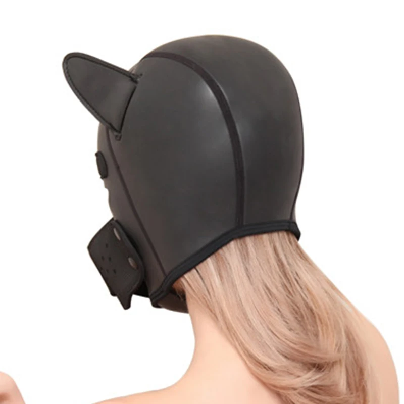 Сексуальная кожаная маска капюшон БДСМ Связывание удерживающие капюшоны на