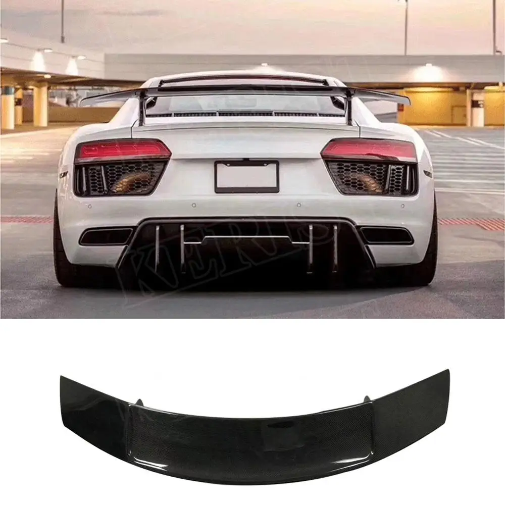 Спойлер R8 из углеродного волокна для audi v8 v10 стикер губ с крыльями Стайлинг