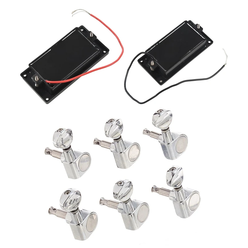 

1 Set Sealed Humbucker Pickup & 1 Set 6R Guitar Tuning Pegs Tuners Machine Heads