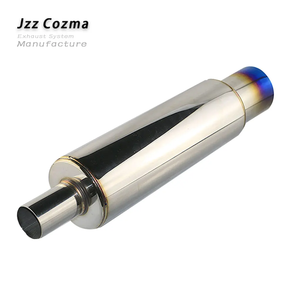 JZZ сгоревший синий автомобильный глушитель выхлопной трубы 63 мм входное