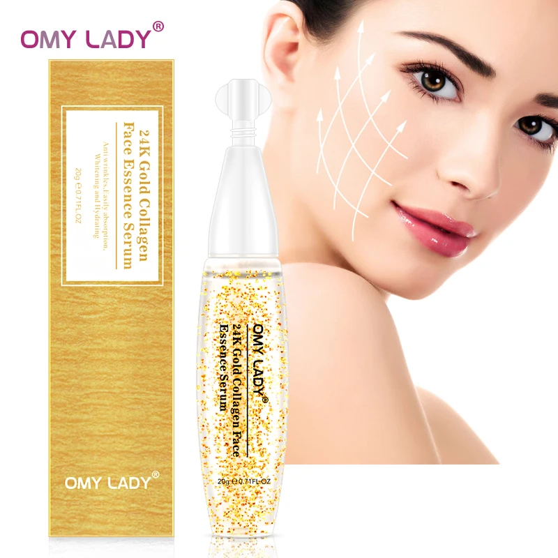 OMY LADY 24K золотой уход за кожей с сывороткой эссенция Антивозрастной уход за лицом увлажнение питательная сыворотка подтягивающая против морщин