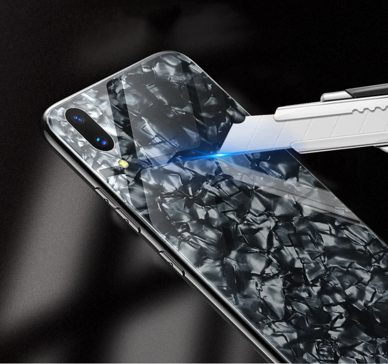 Shell Tempered Glass Cases for Vivo NEX S A X21 X20 Plus X21i X9 X9s X7 Y85 Y79 Y75 Case Elec-plating TPU Bumper Hard Back Cover |