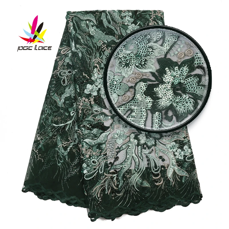 Синяя африканская кружевная ткань с цветочной вышивкой в виде короны 2019 горячая