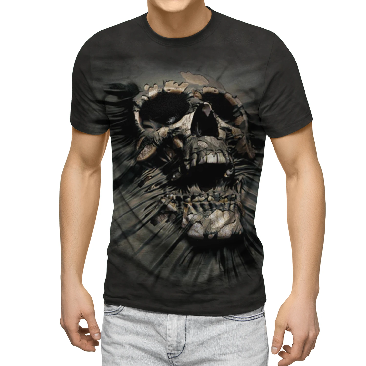 

футболка оверсайз платье-Футболка мужская футболка с коротким рукавом Футболка с круглым вырезом и цветочным узором унисекс быстросохнуща...