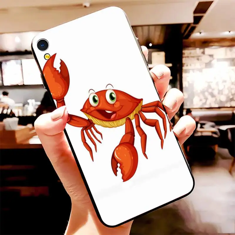 PENGHUWAN очаровательный краб черный мягкий чехол для телефона из ТПУ Vivo Y91c Y17 Y51 Y67 Y55