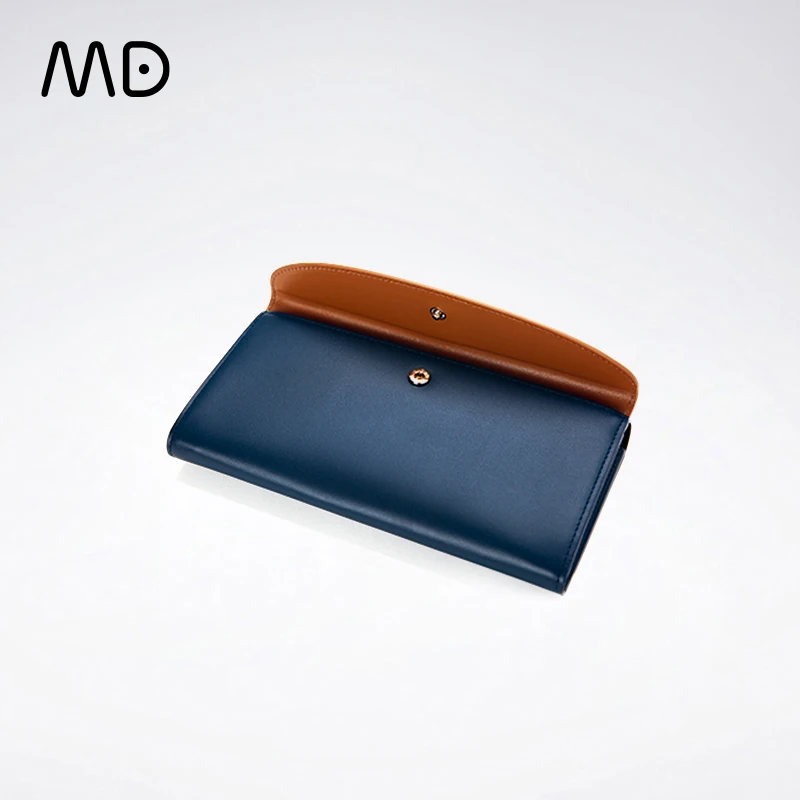 

Mandarina Duck VELOCE Fashion Simple Long Wallet Clutch Hand Carry Wallet Mini Small Women Purse Real Leather Wallet