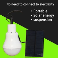 solar outdoor light bulb for garden decoration rechargeable working light bulb emergency rechargeable portable camping light