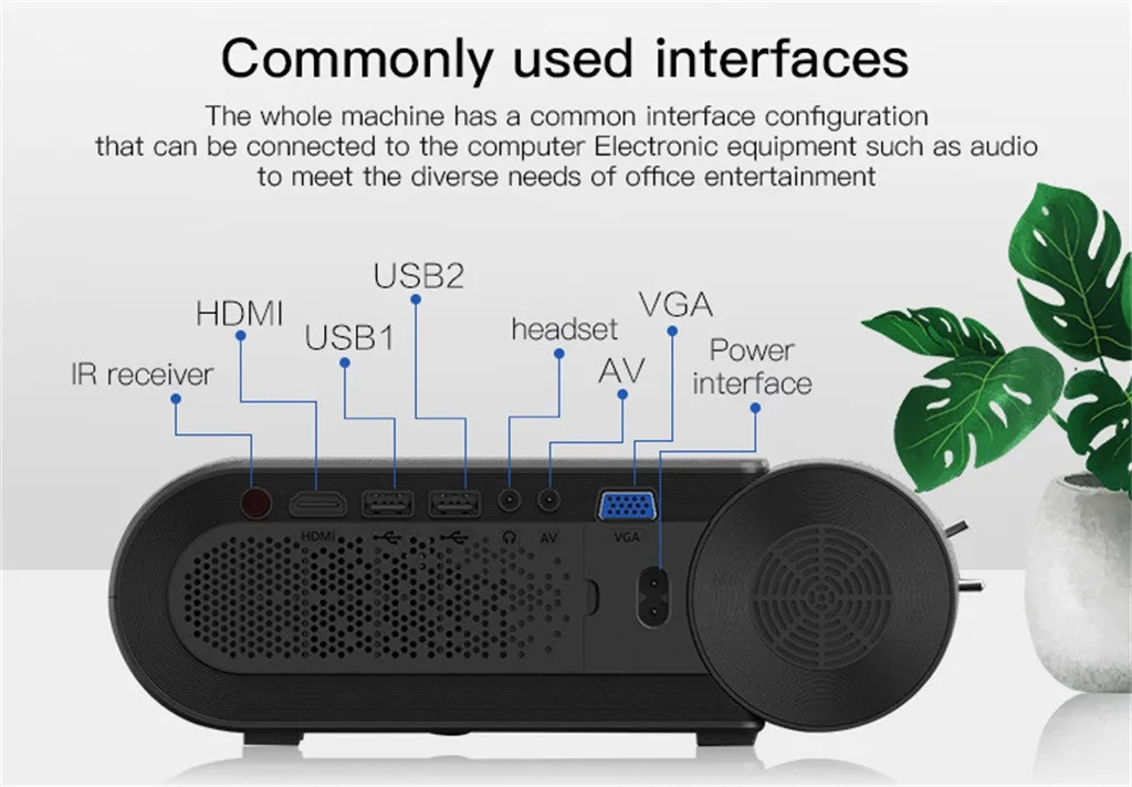 Портативный домашний проектор Yg550 720P светодиодный мини с поддержкой Hd 1280X720 TFT ЖК