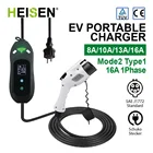 Зарядное устройство HEISEN EV 16 А, тип 1, 5 м, J1772, уровень 2 EVSE, портативное, для автомобиля