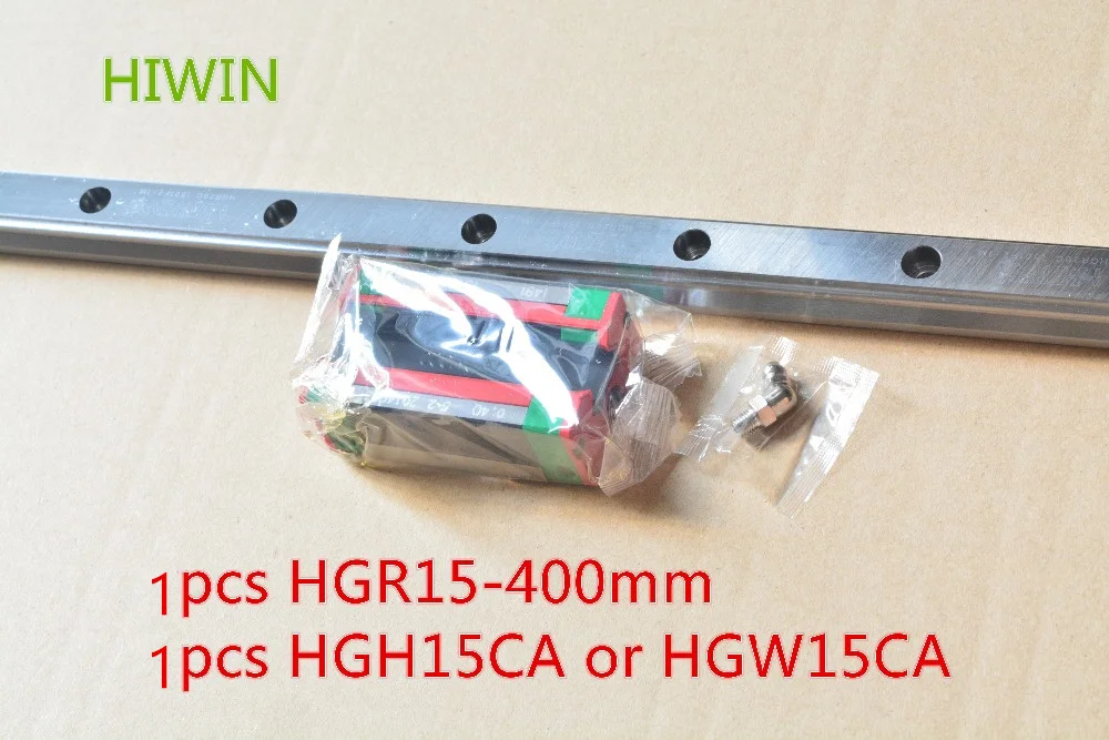 

HGR15 linear guide 15mm length 400mm motion slide rail with HGH15CA or HGW15CC carriage block for cnc xyz axis