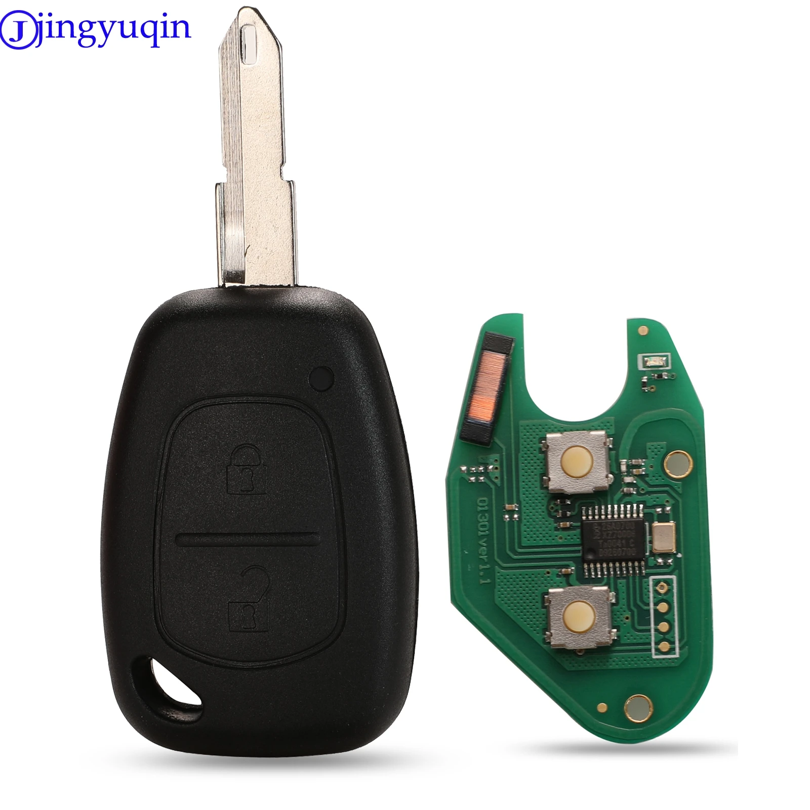 Jingyuqin 2 кнопки дистанционного ключа оболочки ASK 7946PCF 433 МГц ID46 Chip tranmister для Renault Traffic