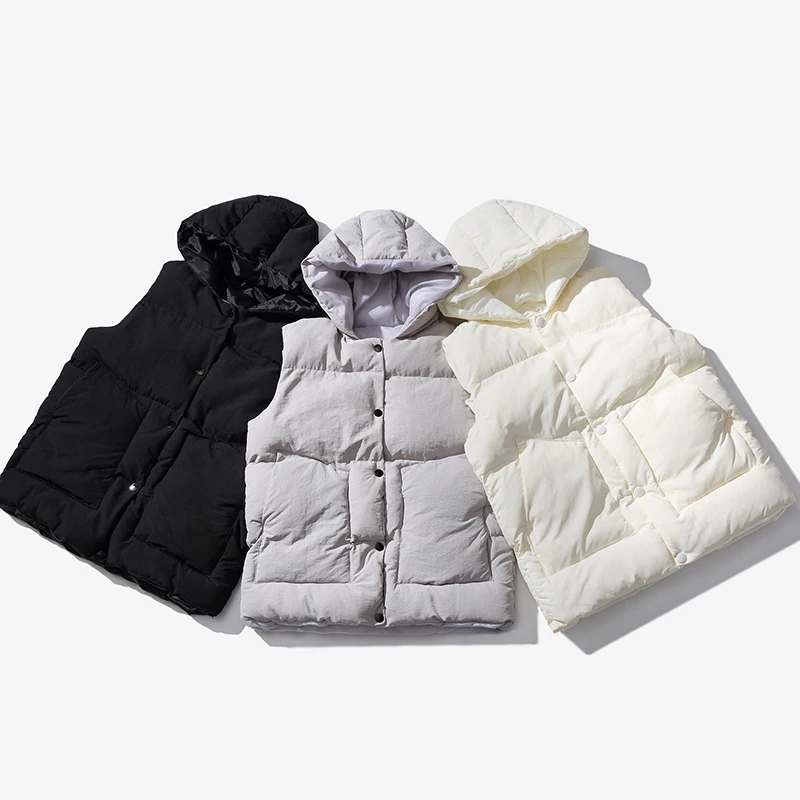 2021 New Spring Autumn Sleeveless Jacket for Men Fashion Warm Hooded Male Winter Vest Light Plus Size Mens Work Vests Waistcoat