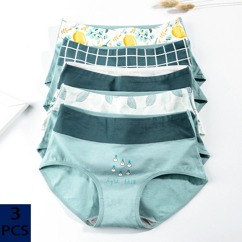Женские трусики модные хлопковые трусы с принтом милое бесшовное нижнее белье