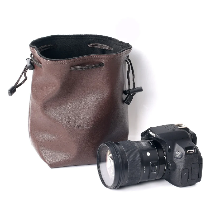 Чехол из ПУ кожи для камеры Canon EOS M200 M100 M50 M6 KISS M X70 X80 X90 X10 Rebel sl3 t7i | Электроника