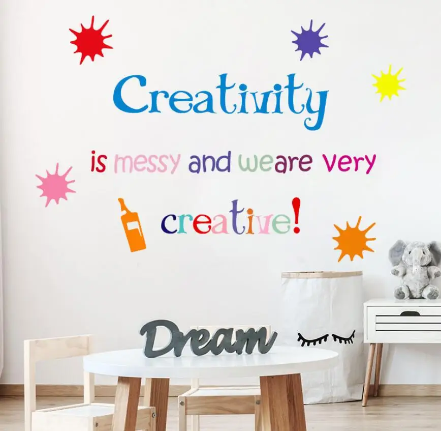 Креативная Наклейка на стену с цитатами вдохновляющая креативность s декор для