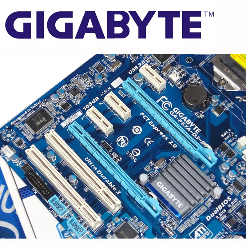 LGA 1155 DDR3 для Intel P67 Gigabyte GA P67A D3 B3 материнская плата 32 Гб настольная системная PCI E