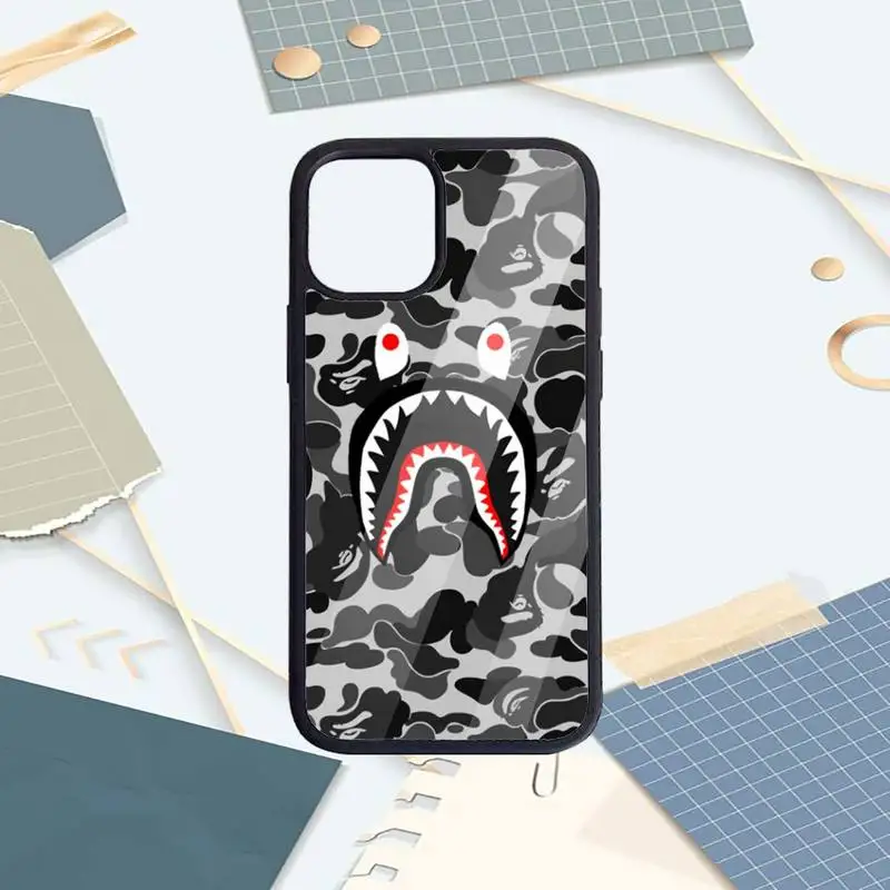 

Art horror BAPE Phone Case PC for iPhone 11 12 pro XS MAX 8 7 6 6S Plus X 5S SE 2020 XR