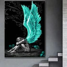 5D алмазная живопись сделай сам, ангельские голубые крылья, Алмазная мозаика, распродажа стразы, вышивка крестиком