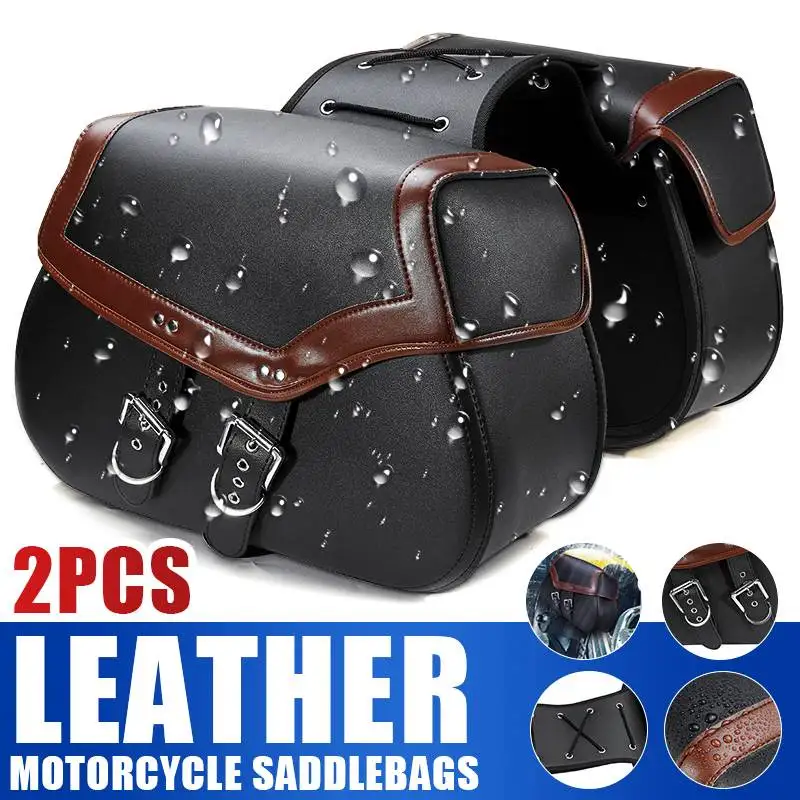 

Pair Waterproof Motorcycle Saddlebags Helmet Moto Side Bag Tail Luggage Suitcase Motor Bike Fuel Tank Bags Saddle Bags