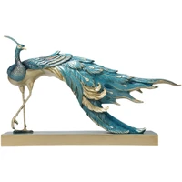 peacock open screen pure copper ornaments new chinese style fortune furnishings living room entrance entrance decoration crafts