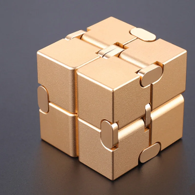 Juguete para aliviar el estr&eacute;s para ni&ntilde;os y adultos, cubo infinito de Metal de primera calidad, descomprime, relaja, Juguetes-3