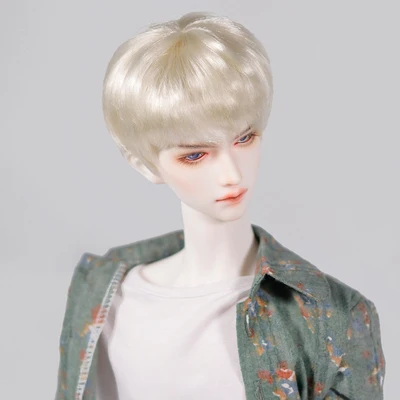 BJD doll imitation wig suitable for 1/3 1/4 1/6 Uncle size stylish new milk silk sunshine handsome short hair smooth mohair wig
