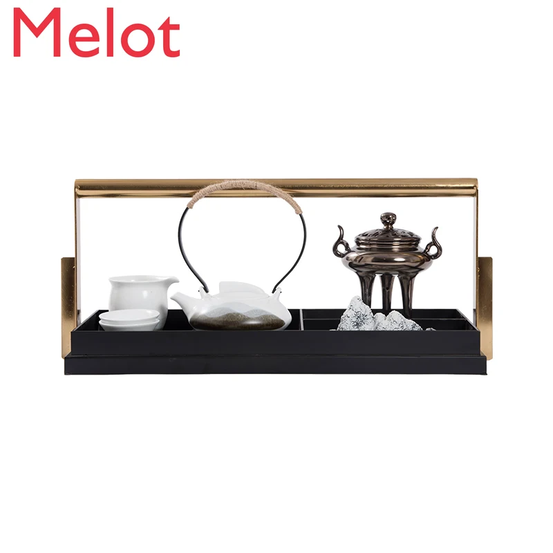 

Chinese Style Incense Burner Ornaments Tray Combination Set Living Room Tea Table Tea Room Zen Soft Set Ornament pendulum stand