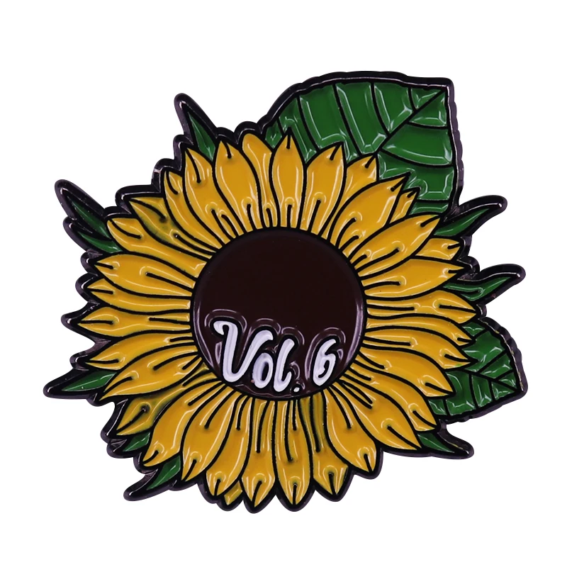 HS Pin коллекция Плача в прохладном стиле Подсолнух мелкая линия арбуз сахар вишня