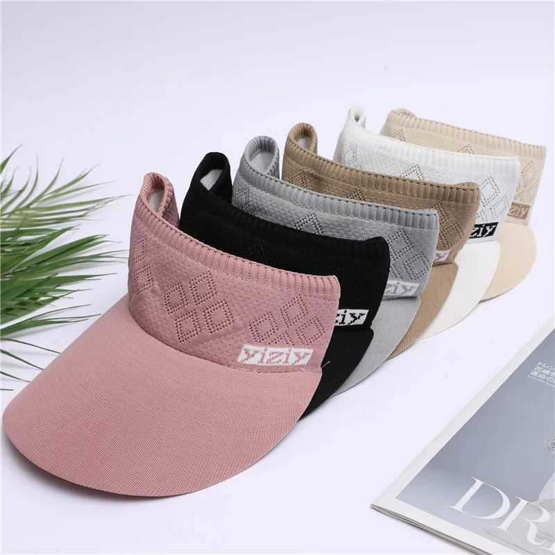 2022 Spring Summer Sun Visor Hats Wide Brim Women's Outdoor Beach Protection Caps Empty Top New | Аксессуары для одежды