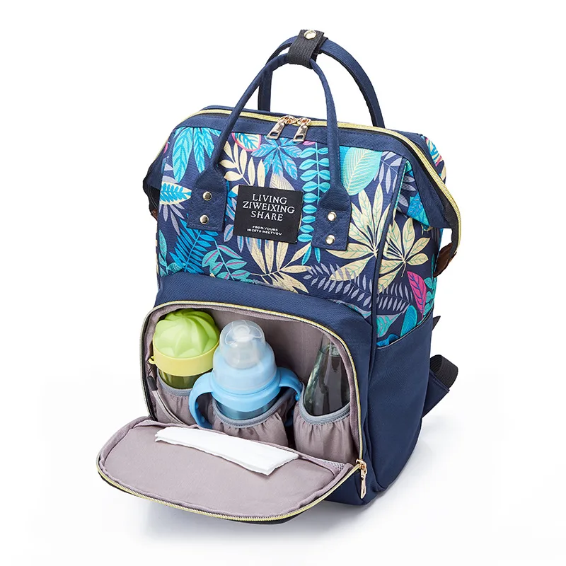 Bolsa de pa&ntilde;ales multifuncional para mam&aacute;s, mochila de viaje de gran capacidad, bolso de lactancia-0