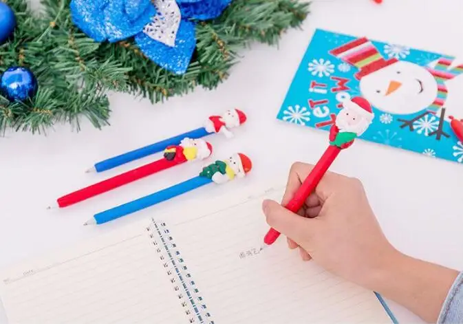 Шариковая ручка с рождественской тематикой 5 шт./лот шариковая из полимерной