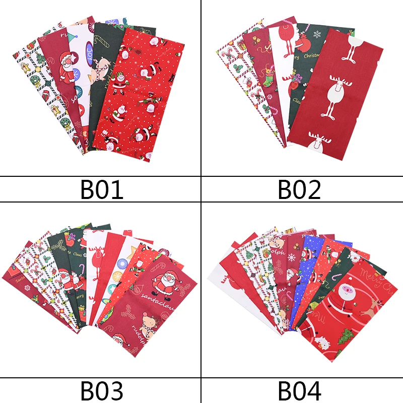 

25*25cm Merry Christmas Series Cotton Cloths Cute Santa Claus Snowman Printed Patchwork Cloth For DIY Sewing Quilting Material