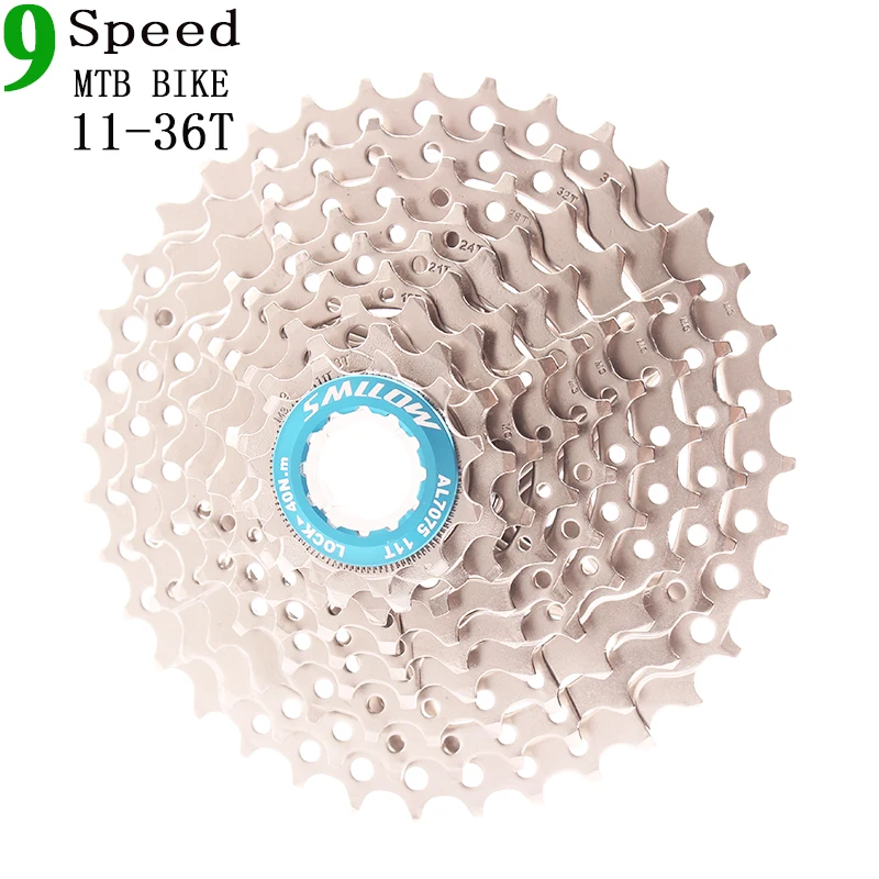 SMLLOW MTB горный велосипед запчасти для велосипеда 9 s 27 s Скорость свободного хода кассеты 11-36T совместимы с запчастями M370 M430 M4000 M590 M3000 - Цвет: Синий