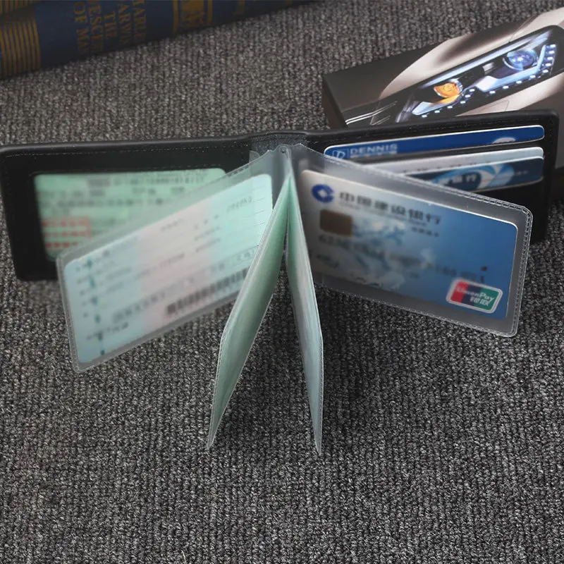 Ультратонкий чехол для водительского удостоверения однотонный из искусственной
