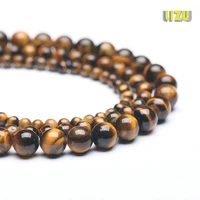 natural yellow tiger eye loose bead accessories 6mm 8mm 10mm ab grade beaded semi precious stones diy bracelet necklace maki
